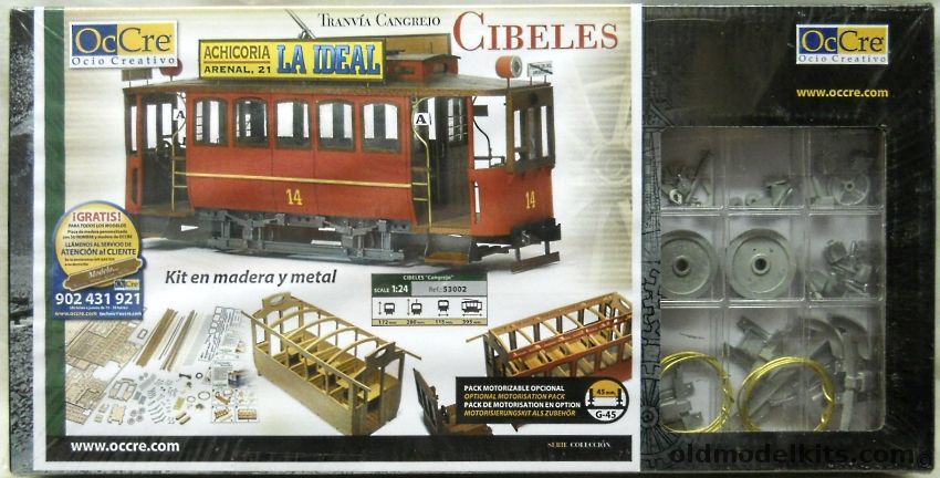 Ocio Creativo 1/24 C.E.M.T. Madrid Electric Traction Company Tram Street Car Cibeles Cangrejo 1901 - G Scale - G Scale  (OcCre), 53002 plastic model kit